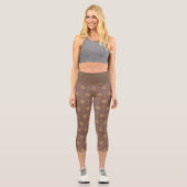 Leggings Capri Mandala Brun (Recto)