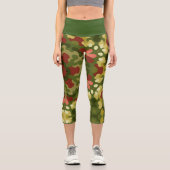 Leggings Capri Mandala de Noël rétro (Recto)