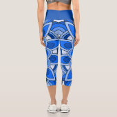 Leggings Capri Mandala en bleu (Verso)