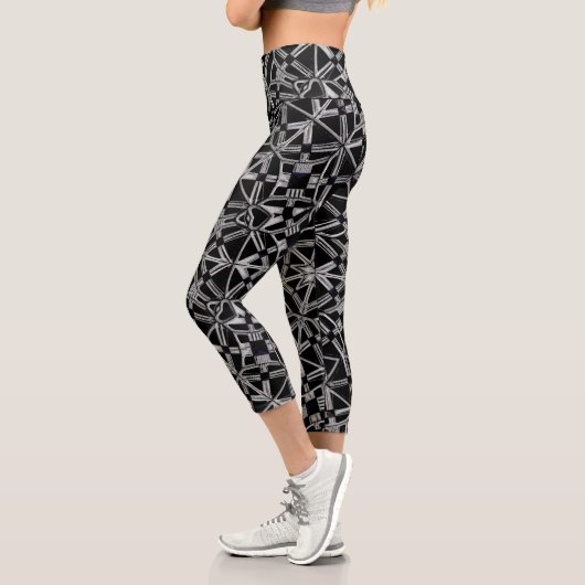 Leggings Capri Mandala industriel (Gauche)