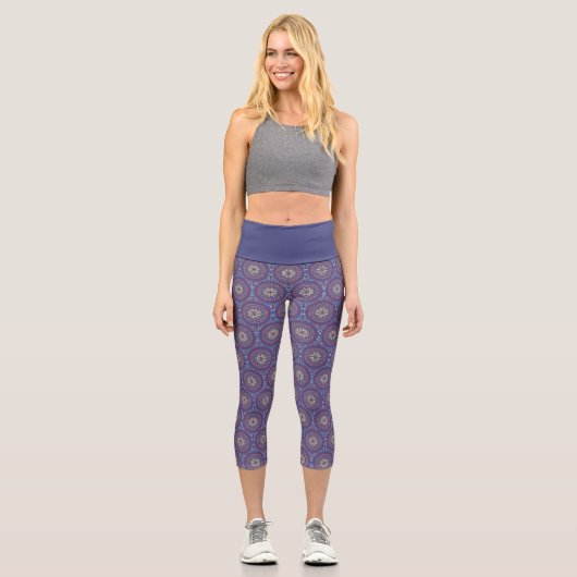 Leggings Capri Mandala Violet (Recto)
