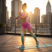 Leggings Capri Mandalas En Dentelle Blanche Sur Rainbow Ombre