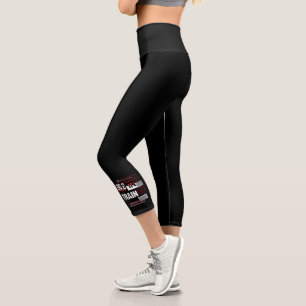 Leggings Capri Marathon - 26.2 en formation Abstraite