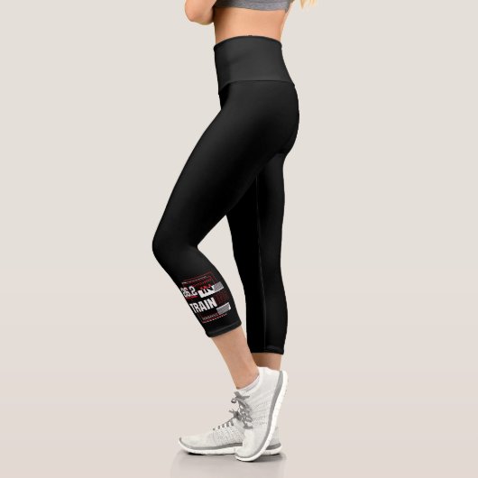 Leggings Capri Marathon - 26.2 en formation Abstraite (Gauche)