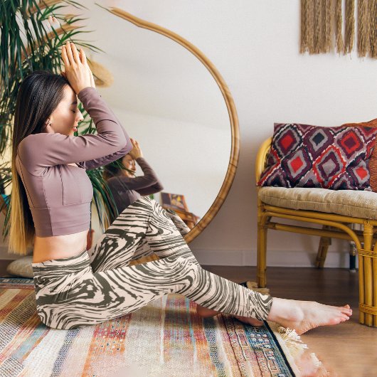 Leggings Capri Marbre Abstrait