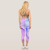 Leggings Capri Marbre bicolore violet (Verso)