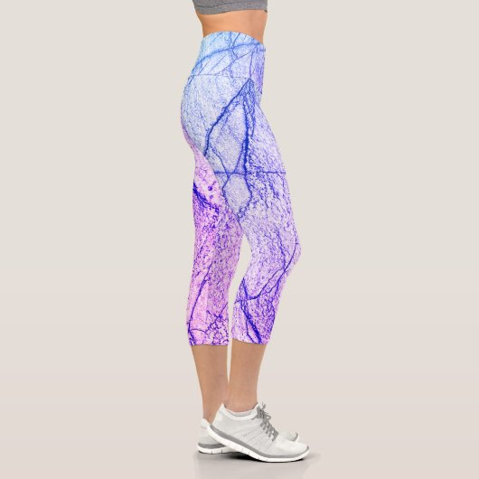 Leggings Capri Marbre bicolore violet (Droite)
