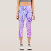 Leggings Capri Marbre bicolore violet (Recto)