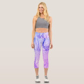 Leggings Capri Marbre bicolore violet (Recto)