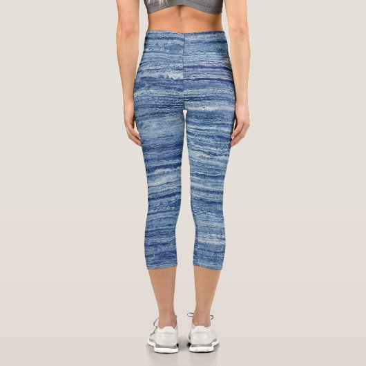 Leggings Capri Marbre bleu (Verso)