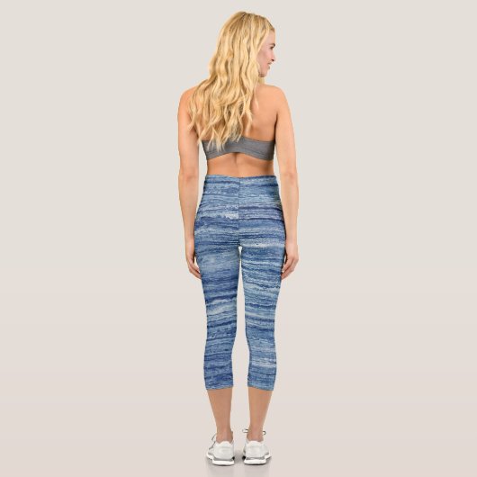 Leggings Capri Marbre bleu (Verso)
