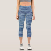 Leggings Capri Marbre bleu (Recto)