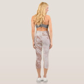 Leggings Capri Marbre de luxe Parties scintillant rose rose pâle (Verso)