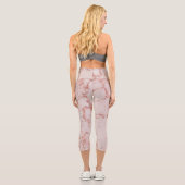 Leggings Capri Marbre de Parties scintillant rose rose rose rose (Verso)