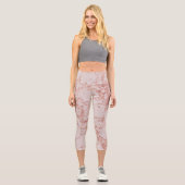 Leggings Capri Marbre de Parties scintillant rose rose rose rose (Recto)