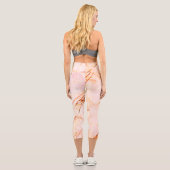 Leggings Capri Marbre élégant en quartz rose (Verso)