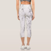 Leggings Capri Marbre Parties scintillant argent de luxe (Verso)