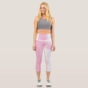 Leggings Capri Marbre rose Capris haut taille