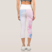 Leggings Capri Marbre rose Capris haut taille (Verso)