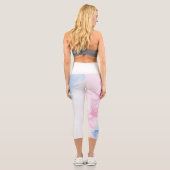 Leggings Capri Marbre rose Capris haut taille (Verso)