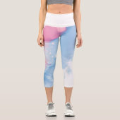 Leggings Capri Marbre rose Capris haut taille (Recto)