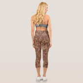 Leggings Capri Marbre rouille Abstrait (Verso)