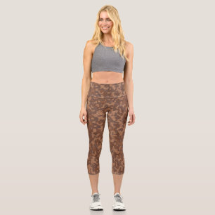 Leggings Capri Marbre rouille Abstrait