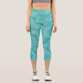 Leggings Capri Marbre turquoise (Recto)