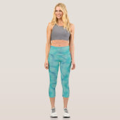Leggings Capri Marbre turquoise (Recto)