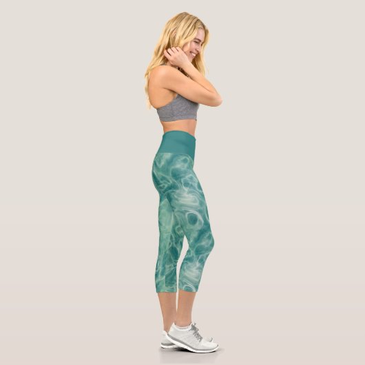 Leggings Capri Marbre vert (Droite)