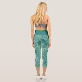 Leggings Capri Marbre vert (Verso)