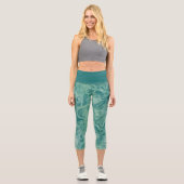 Leggings Capri Marbre vert (Recto)