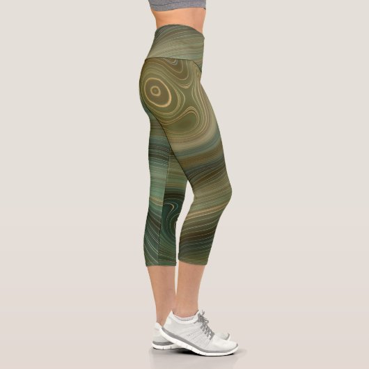 Leggings Capri Marbre vert (Droite)
