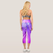 Leggings Capri Marbre violet exotique (Verso)