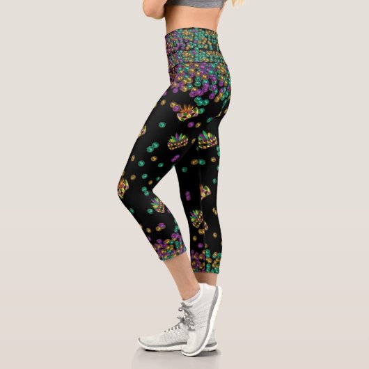 Leggings Capri Mardi Gras Motif moderne (Gauche)