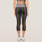 Leggings Capri Mardi Gras Verticale Lignes Parties scintillant do (Verso)
