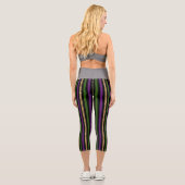 Leggings Capri Mardi Gras Verticale Lignes Parties scintillant do (Verso)