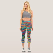 Leggings Capri Marée mosaïque (Recto)