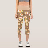 Leggings Capri Marguerite Simple Marron (Recto)