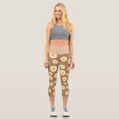 Leggings Capri Marguerite Simple Marron (Recto)