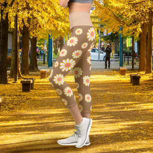 Leggings Capri Marguerite Simple Marron