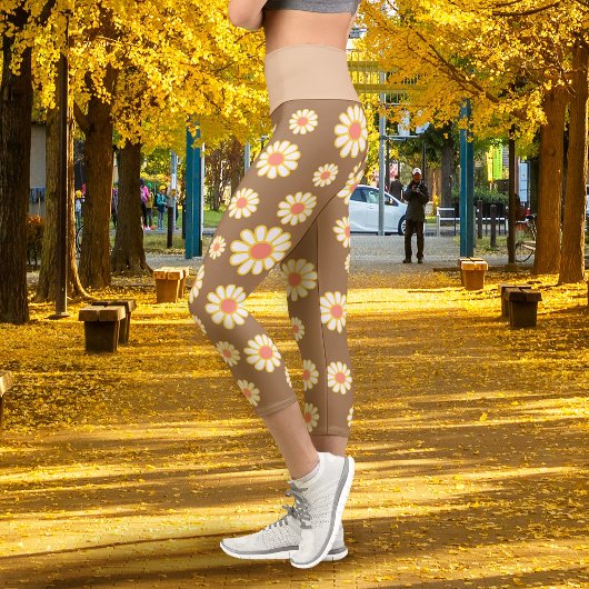 Leggings Capri Marguerite Simple Marron