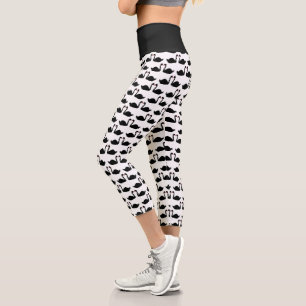 Leggings Capri Mariage gothique embrasser les cygnes noirs à moti