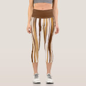 Leggings Capri Marron et jaune (Recto)