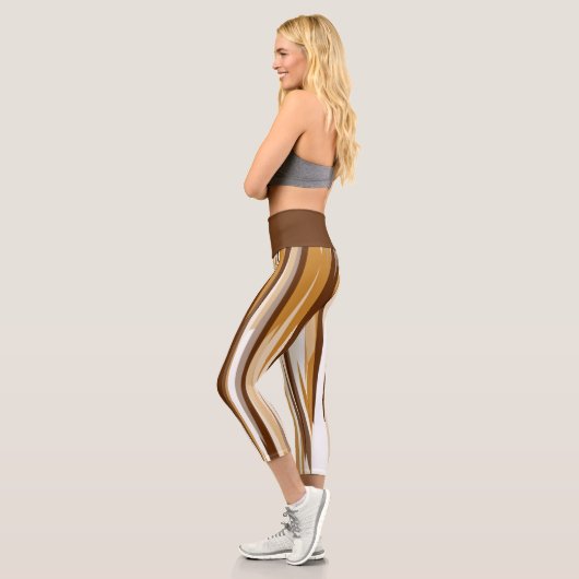 Leggings Capri Marron et jaune (Gauche)