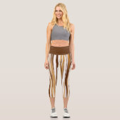 Leggings Capri Marron et jaune (Recto)