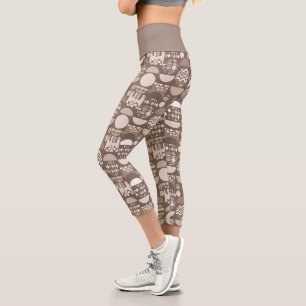 Leggings Capri Marron Terre Neutre Nordique Scandinave