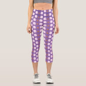 Leggings Capri Marshmallows mignons roses par dessin animé sur le (Recto)