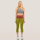 Leggings Capri "MARTINI OLIVE" Custom High-Waisted Capri Pants (Recto)