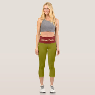 Leggings Capri "MARTINI OLIVE" Pantalon Capri Taille Haute Person